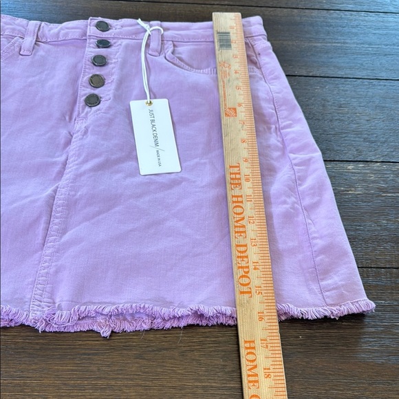 Just Black Denim Button Down A Line Skirt Size Large - Picture 11 of 12